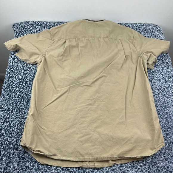 Carhartt Foreman Button Up shirt Mens Extra Large XL Tan Relaxed Fit Cotton - Picture 8 of 8